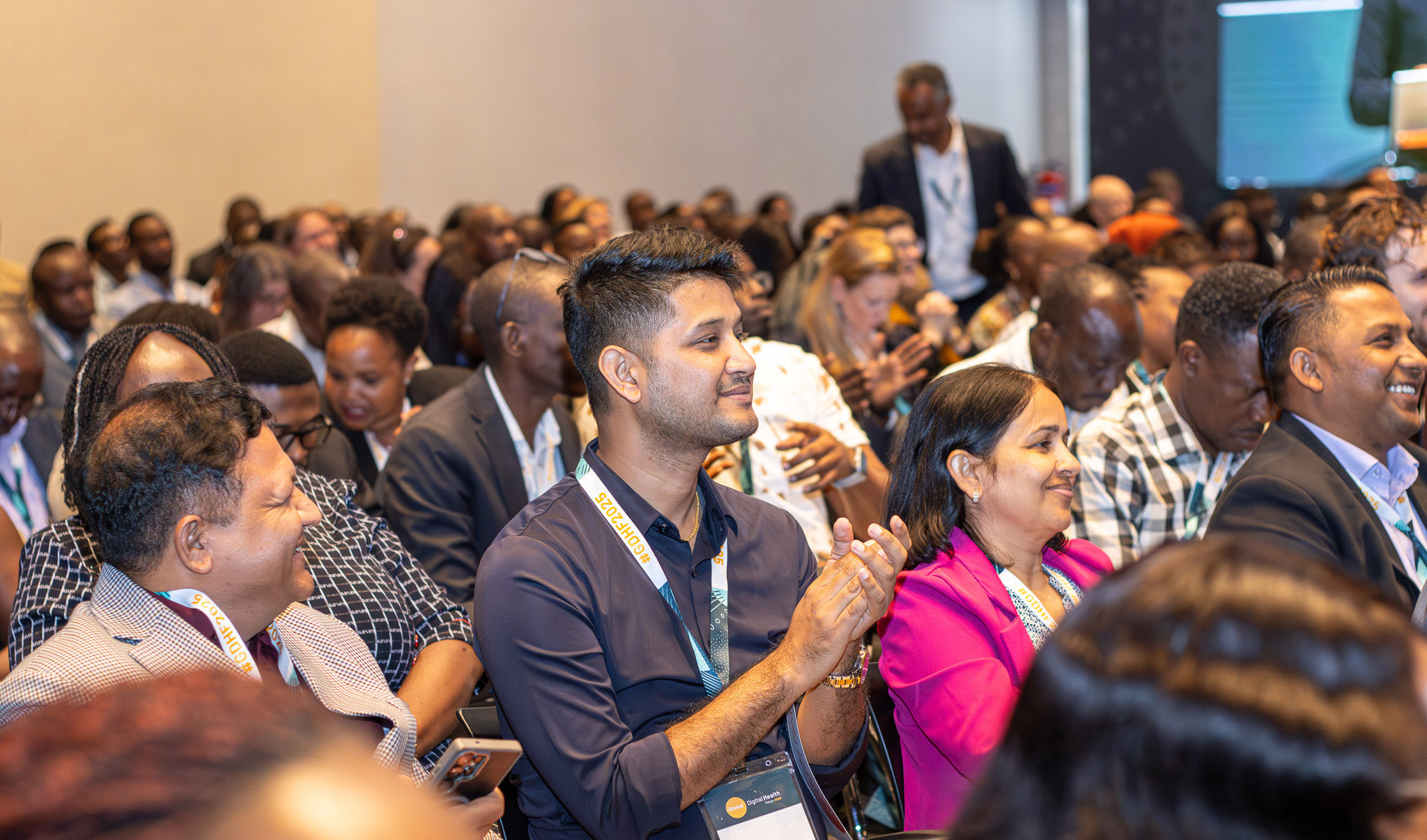 Startup founders presenting at the Global Digital Health Forum